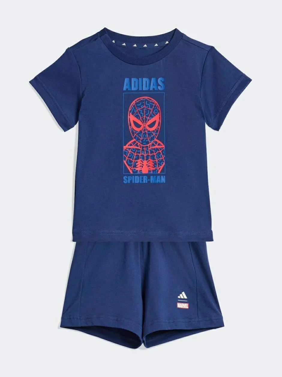 adidas Marvel Spider-Man Top and Shorts Infant Set Blue