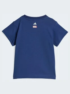 adidas Marvel Spider-Man Top and Shorts Infant Set Blue