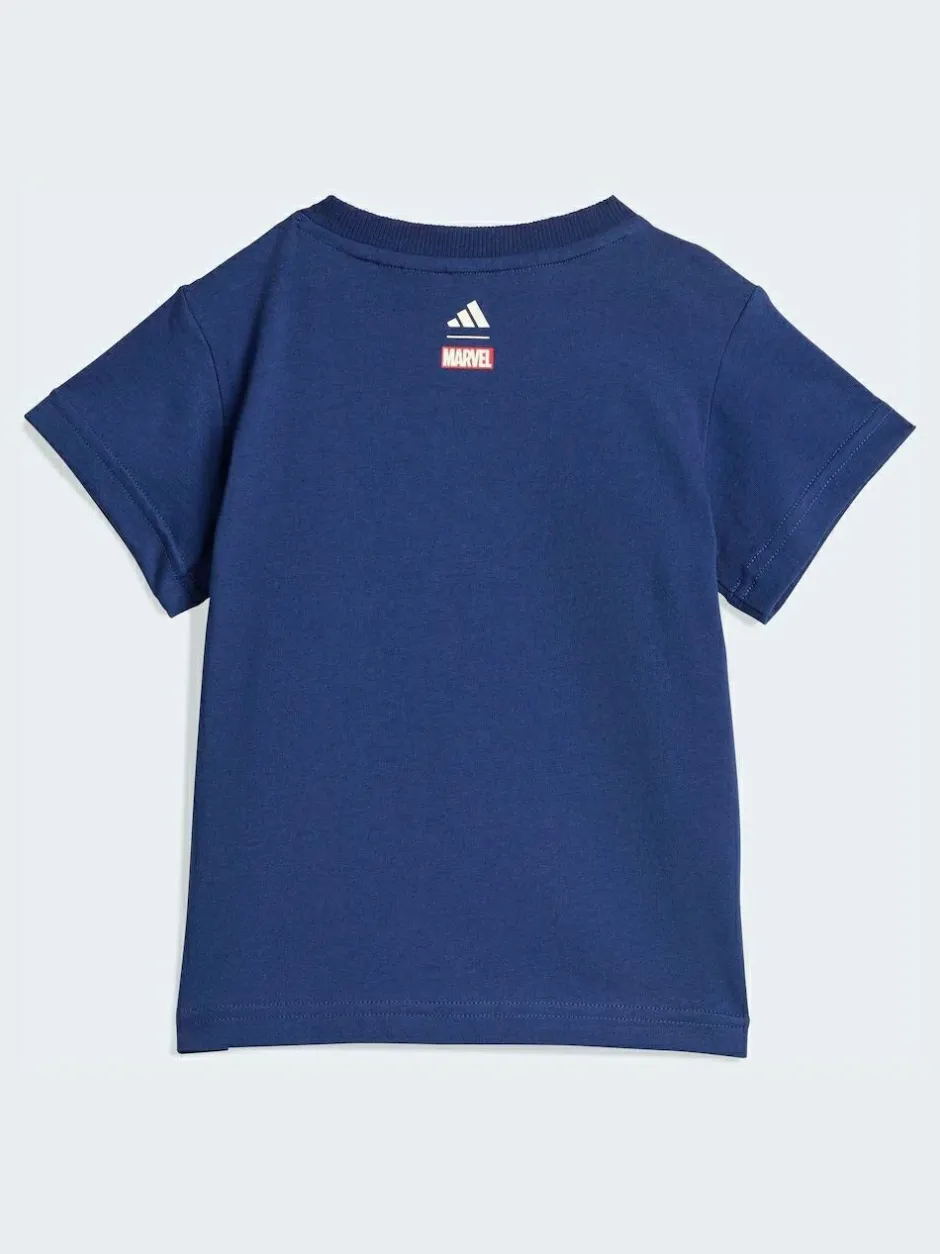 adidas Marvel Spider-Man Top and Shorts Infant Set Blue