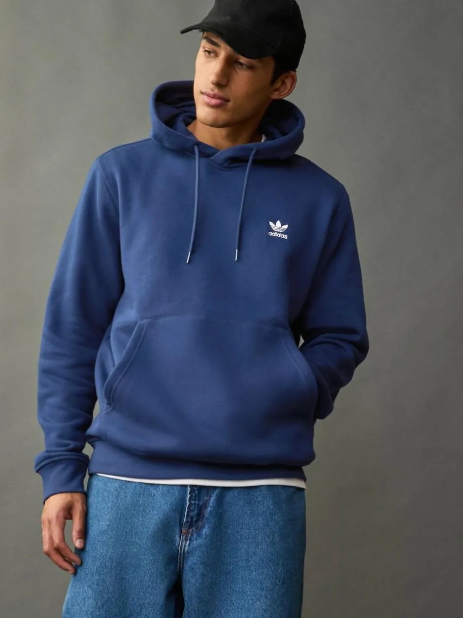 adidas originals adidas Blue Trefoil Essentials Hoodie Discount