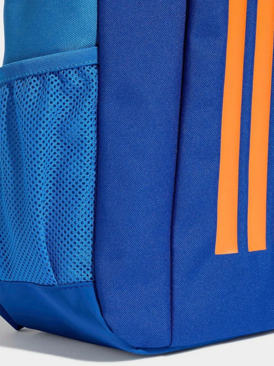 adidas Blue/Orange Kids 3 Stripe Backpack New