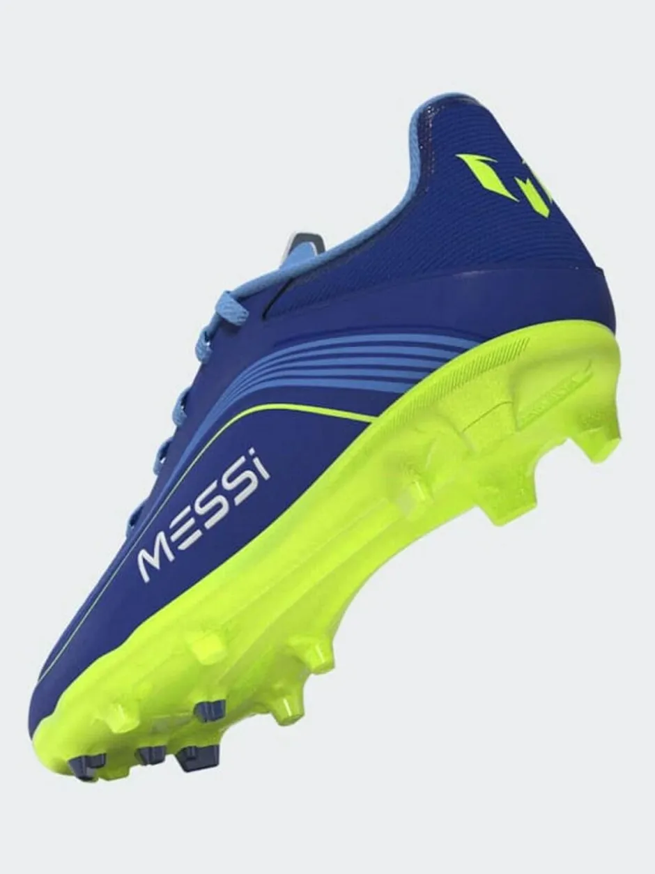 adidas Blue/Yellow Kids F50 Messi League Firm/Multi Ground Boots Discount
