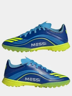adidas Blue/Yellow Kids F50 Messi League Turf Boots Clearance