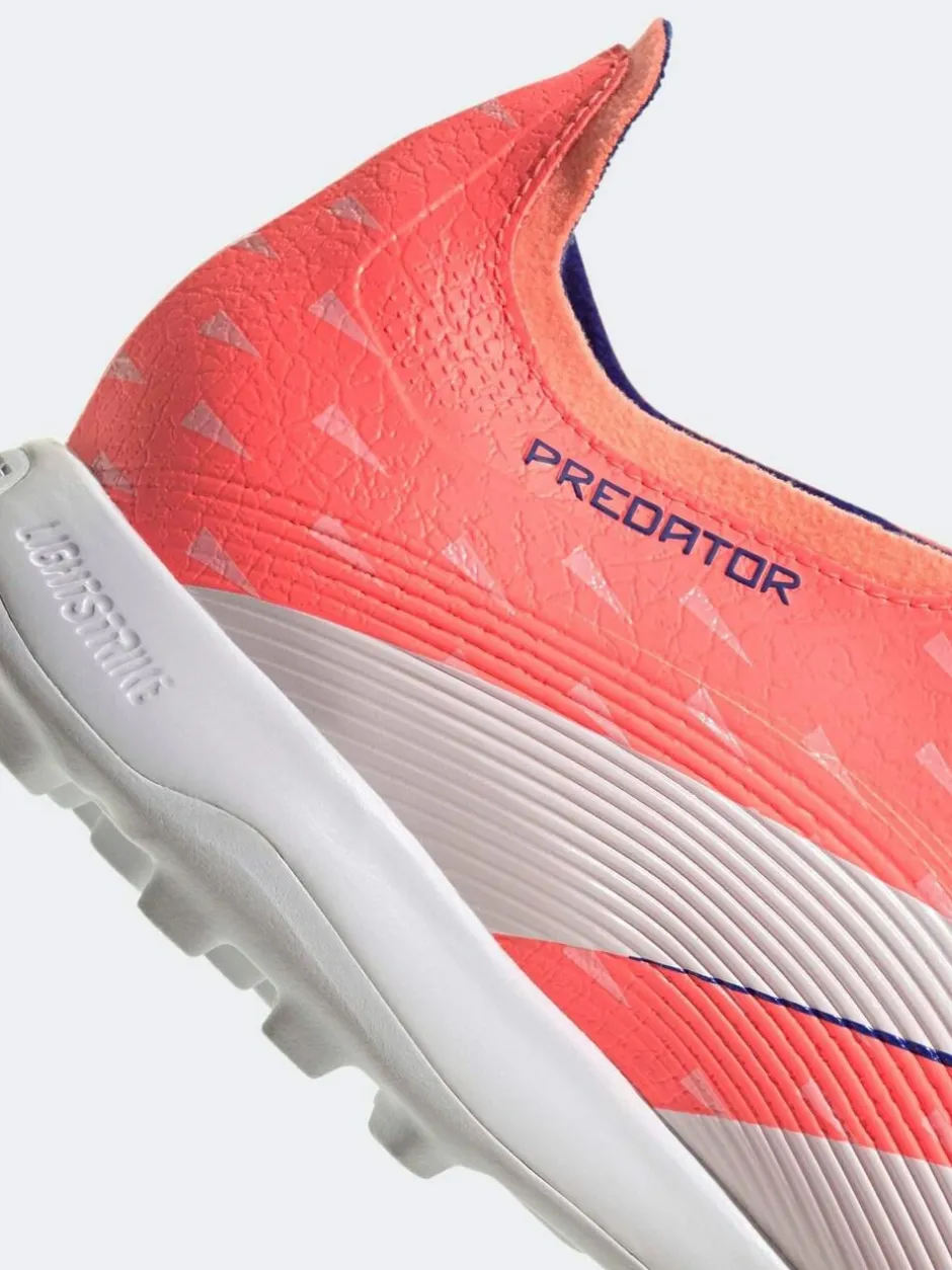 adidas Coral/White Adult Predator League Fold-Over Tongue Turf Boots New