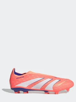 adidas Coral/White Adult Predator League Laceless Firm/Multi Ground Boots Clearance
