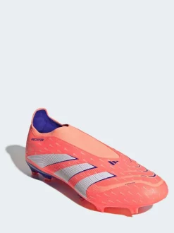 adidas Coral/White Adult Predator League Laceless Firm/Multi Ground Boots Clearance