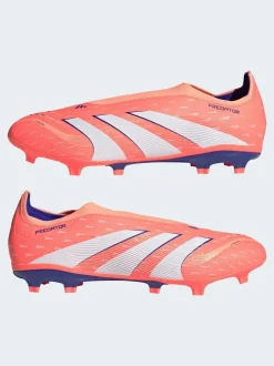 adidas Coral/White Adult Predator League Laceless Firm/Multi Ground Boots Clearance