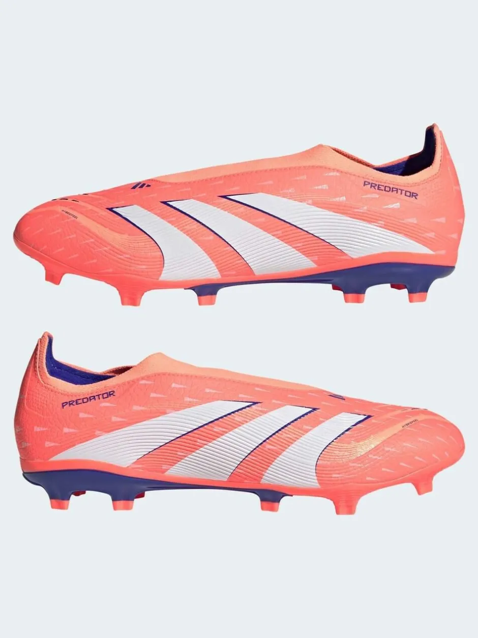 adidas Coral/White Adult Predator League Laceless Firm/Multi Ground Boots Clearance