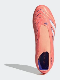 adidas Coral/White Adult Predator League Laceless Firm/Multi Ground Boots Clearance
