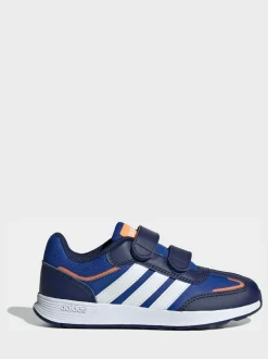 adidas Dark Blue Tensaur Switch Hook and Loop Kids Trainers Hot
