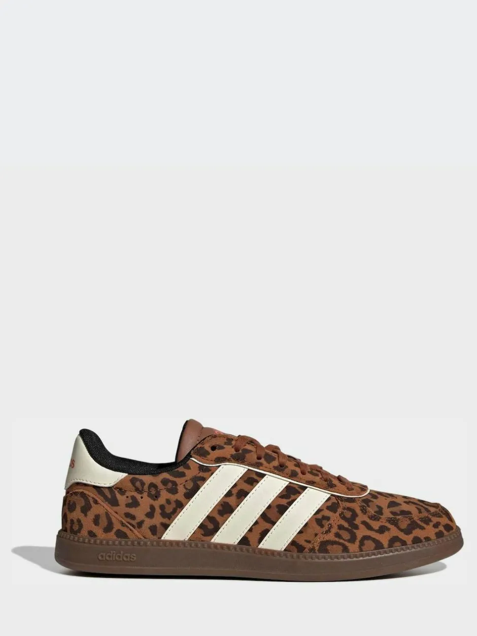 adidas Leopard Print/White Breaknet Sleek Trainers Clearance