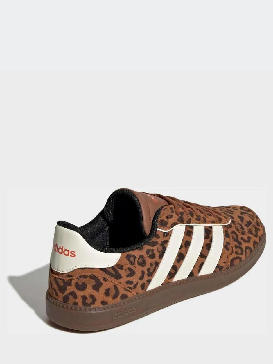 adidas Leopard Print/White Breaknet Sleek Trainers Clearance
