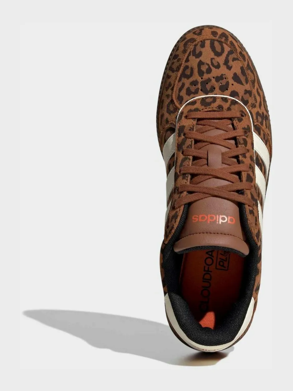 adidas Leopard Print/White Breaknet Sleek Trainers Clearance