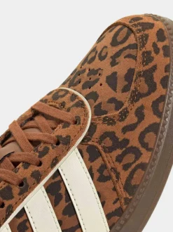 adidas Leopard Print/White Breaknet Sleek Trainers Clearance
