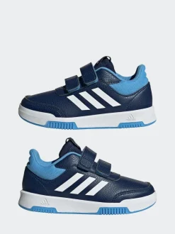 adidas Navy/Blue/White Hook and Loop Tensaur Kids Trainers New