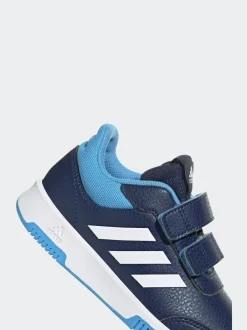 adidas Navy/Blue/White Hook and Loop Tensaur Kids Trainers New