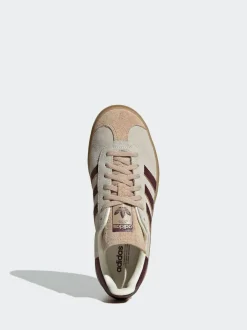 adidas originals Beige/Red Gazelle Bold W Trainers New