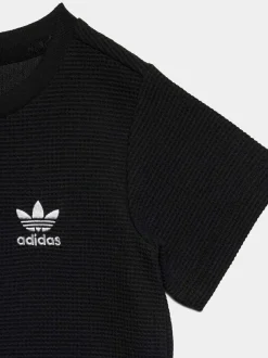 adidas originals Waffle T-Shirt and Shorts Set Black Online