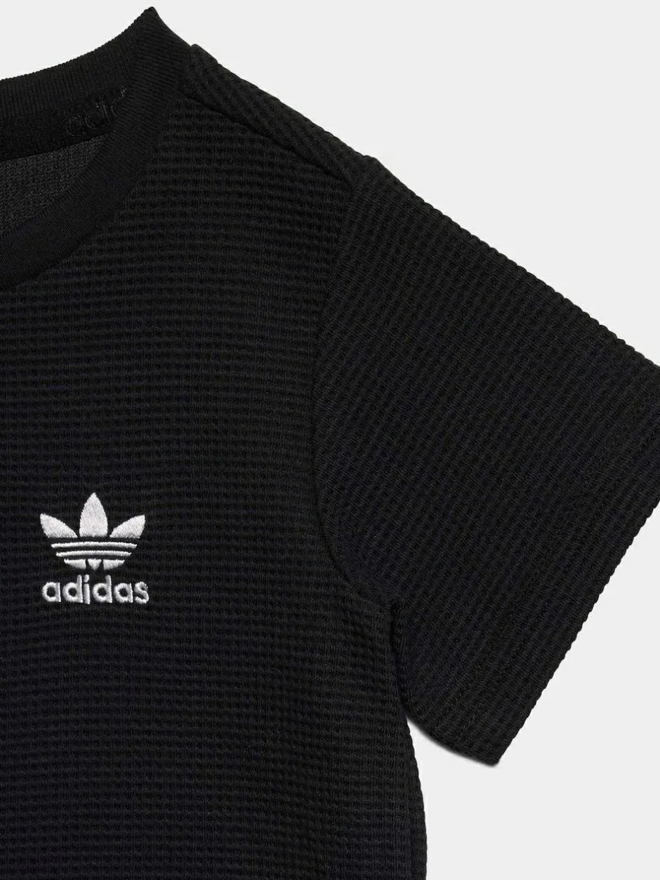 adidas originals Waffle T-Shirt and Shorts Set Black Online