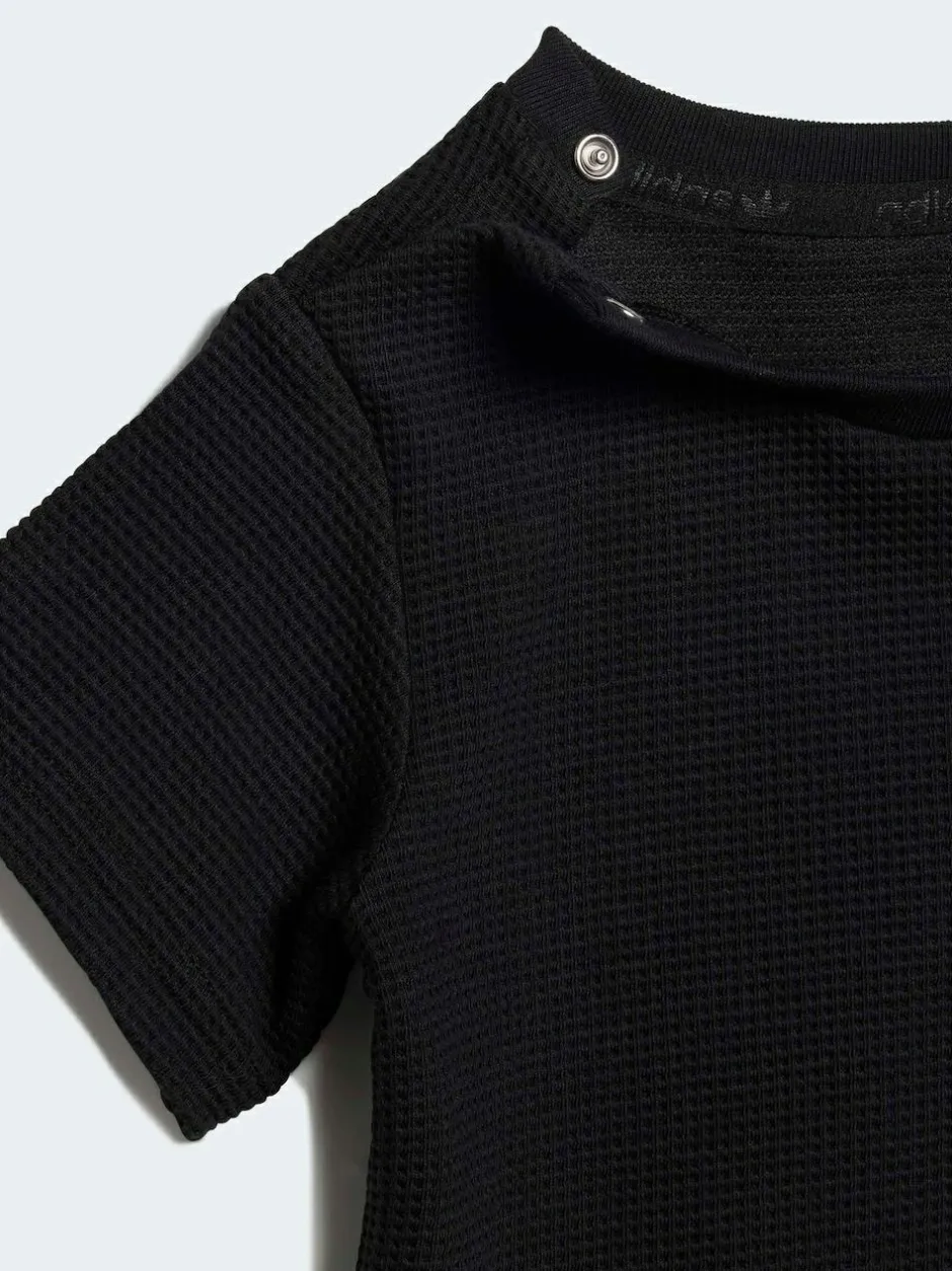 adidas originals Waffle T-Shirt and Shorts Set Black Online