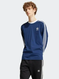 adidas originals Adicolor Classics 3-Stripes LS T-Shirt Blue Sale