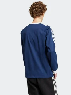 adidas originals Adicolor Classics 3-Stripes LS T-Shirt Blue Sale