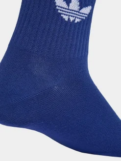 adidas originals Blue/Green Crew 3-Stripes Crew Socks 3 Pairs Outlet