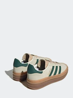 adidas originals Brown/Green Gazelle Bold W Trainers Hot
