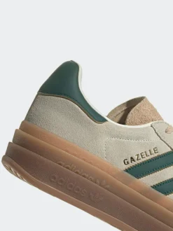 adidas originals Brown/Green Gazelle Bold W Trainers Hot