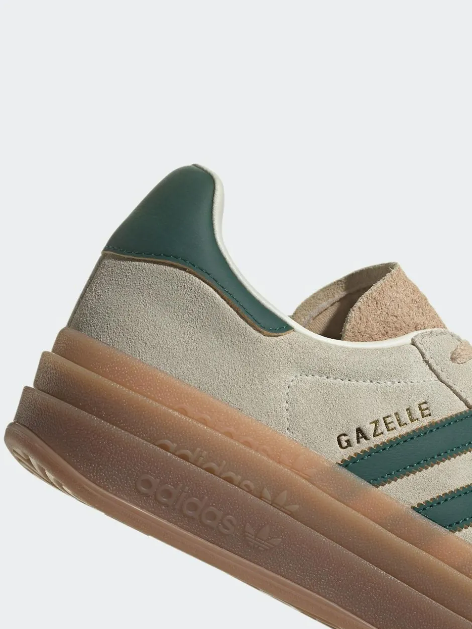adidas originals Brown/Green Gazelle Bold W Trainers Hot