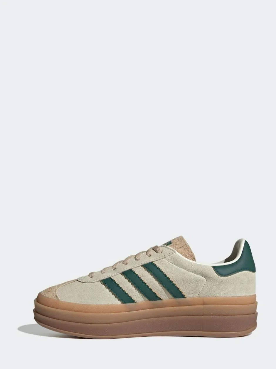 adidas originals Brown/Green Gazelle Bold W Trainers Hot