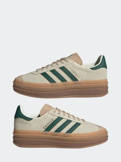 adidas originals Brown/Green Gazelle Bold W Trainers Hot