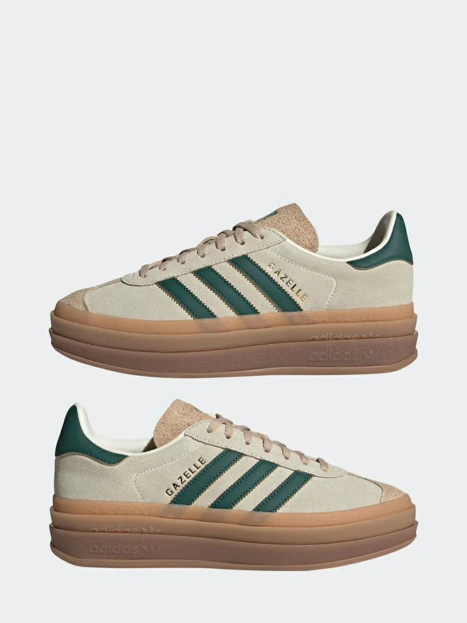 adidas originals Brown/Green Gazelle Bold W Trainers Hot