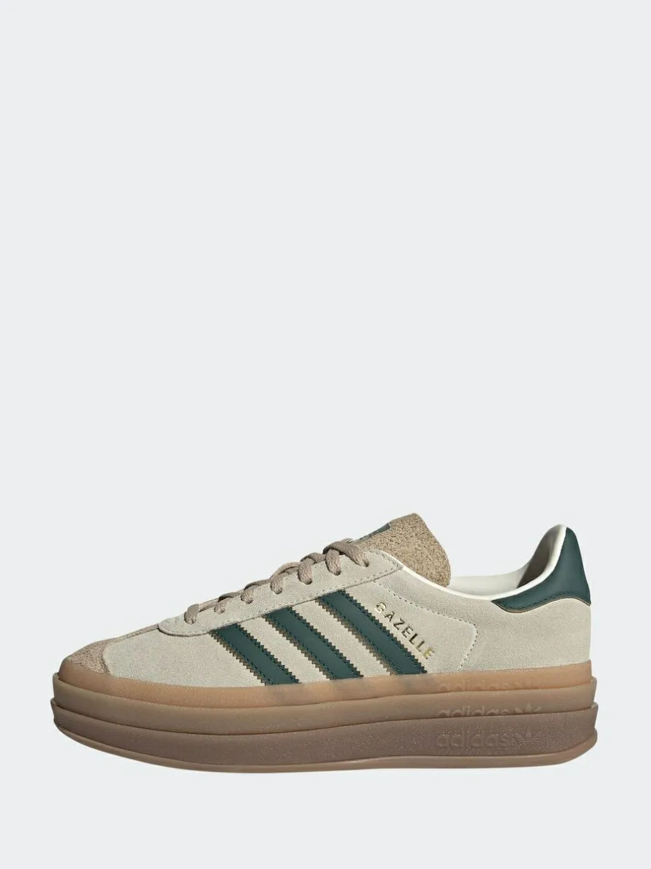 adidas originals Brown/Green Gazelle Bold W Trainers Hot