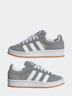 adidas originals Grey/White Campus 00s Lace Junior Trainers Clearance