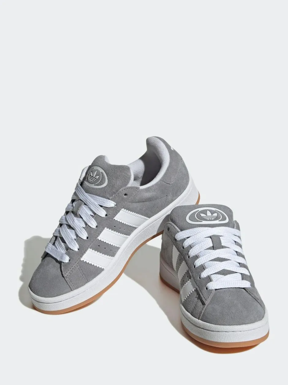 adidas originals Grey/White Campus 00s Lace Junior Trainers Clearance