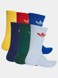 adidas Originals Light Blue Trefoil Crew Socks 6 Pack Online