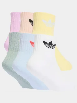 adidas originals Pink Kids Socks 6 Pack New