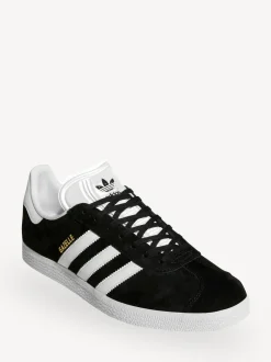 adidas originals White/Black Gazelle Trainers Sale