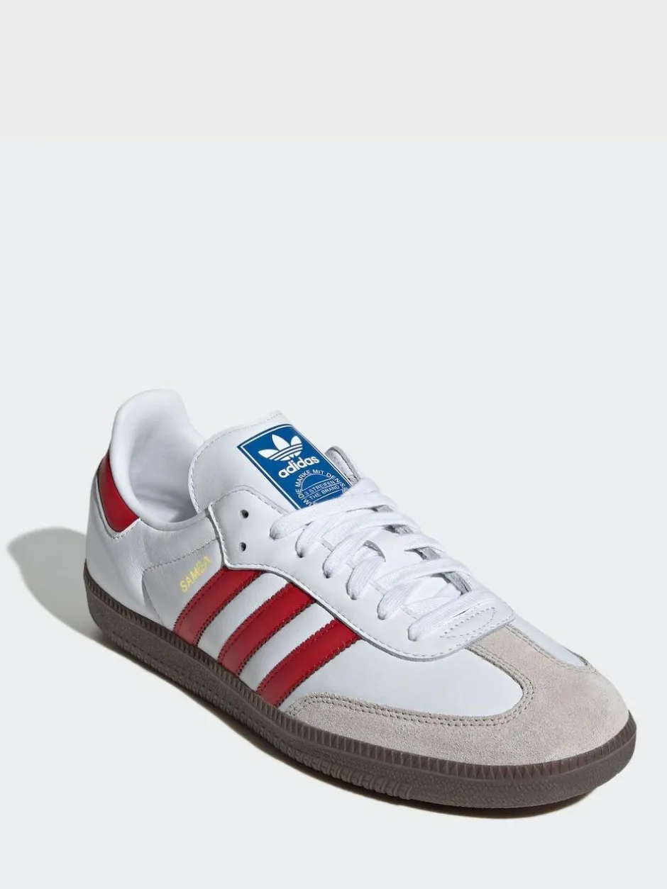 adidas originals Samba Trainers White/Red Online
