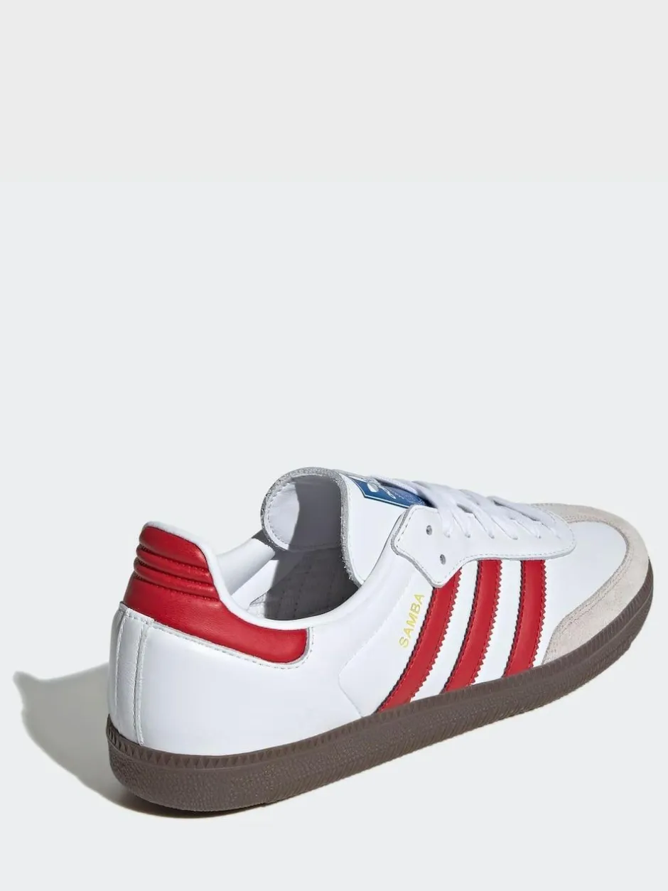 adidas originals Samba Trainers White/Red Online
