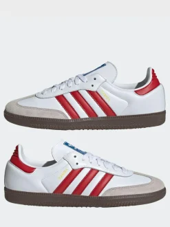 adidas originals Samba Trainers White/Red Online
