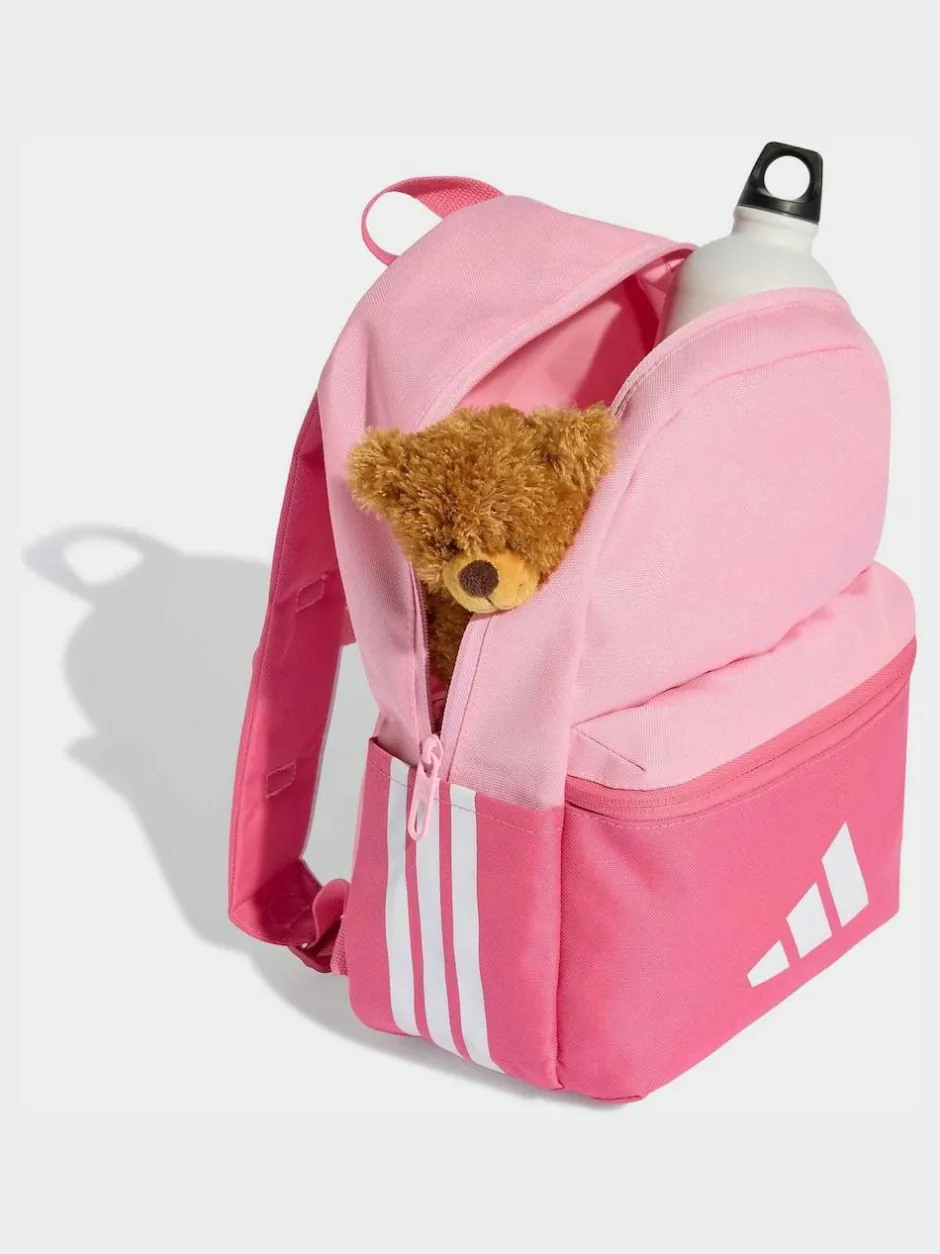 adidas Pink 3 Bar Kids Backpack Outlet