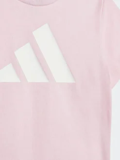 adidas Pink Essentials T-Shirt and Shorts Set Infant Kids Outlet