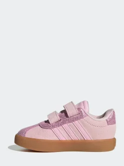 adidas VL Court 3.0 Hook and Loop Kids Trainers Pink Best