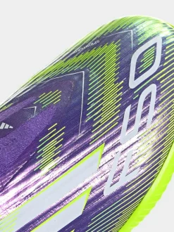 adidas Purple/Lime Kids F50 League Laceless Turf Boots Outlet