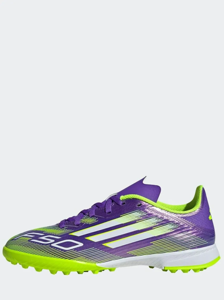 adidas Purple/White Kids F50 League Turf Boots Best