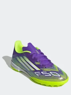 adidas Purple/White Kids F50 League Turf Boots Best