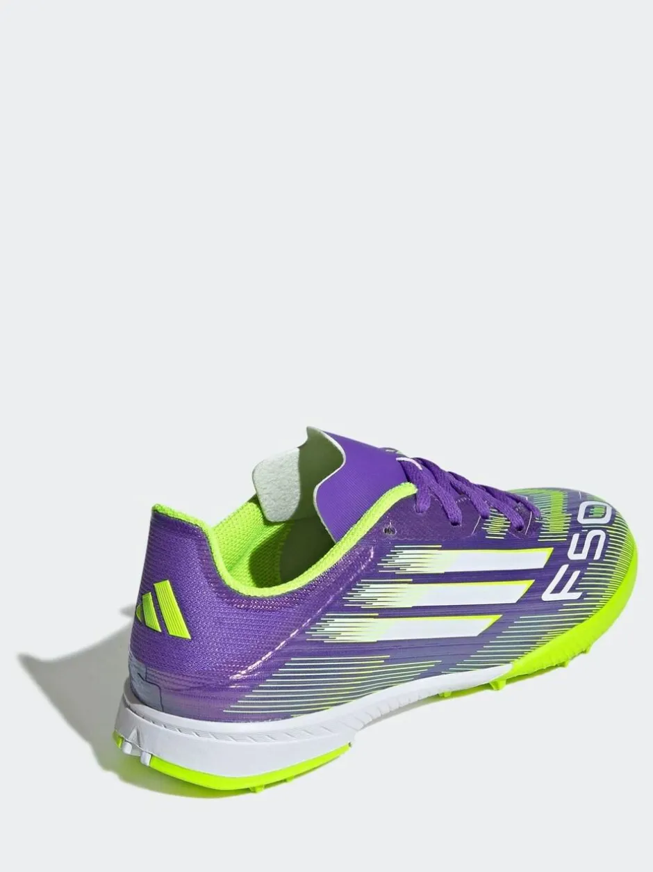 adidas Purple/White Kids F50 League Turf Boots Best
