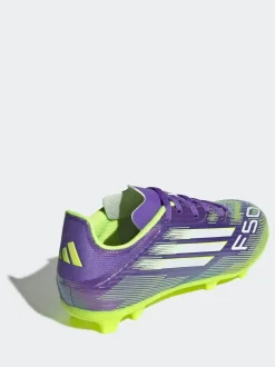 adidas Purple/White Kids F50 League Firm/Multi Ground Boots Sale